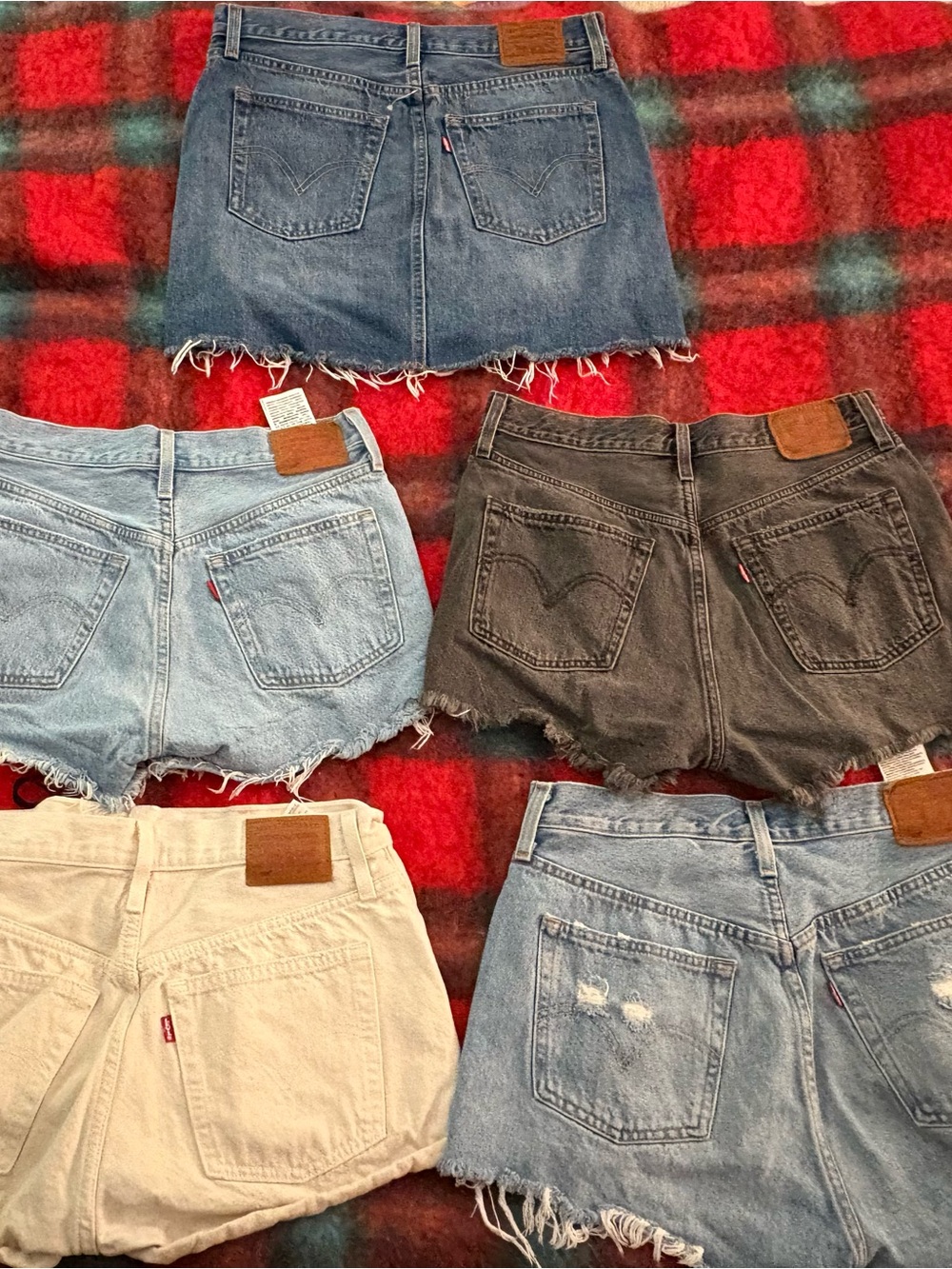 Levi's Women's Denim Cutoff Shorts - Blue, Light Blue, Black, Cream
